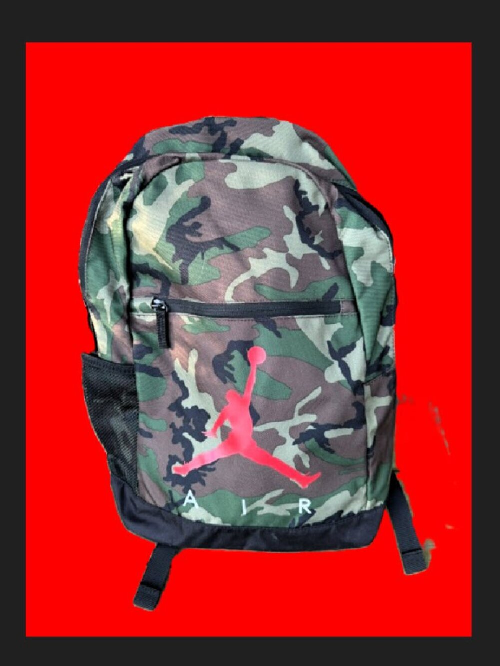 Air Jordan 15" Camouflage Backpack Bag w/ Matching Pouch Case NWT